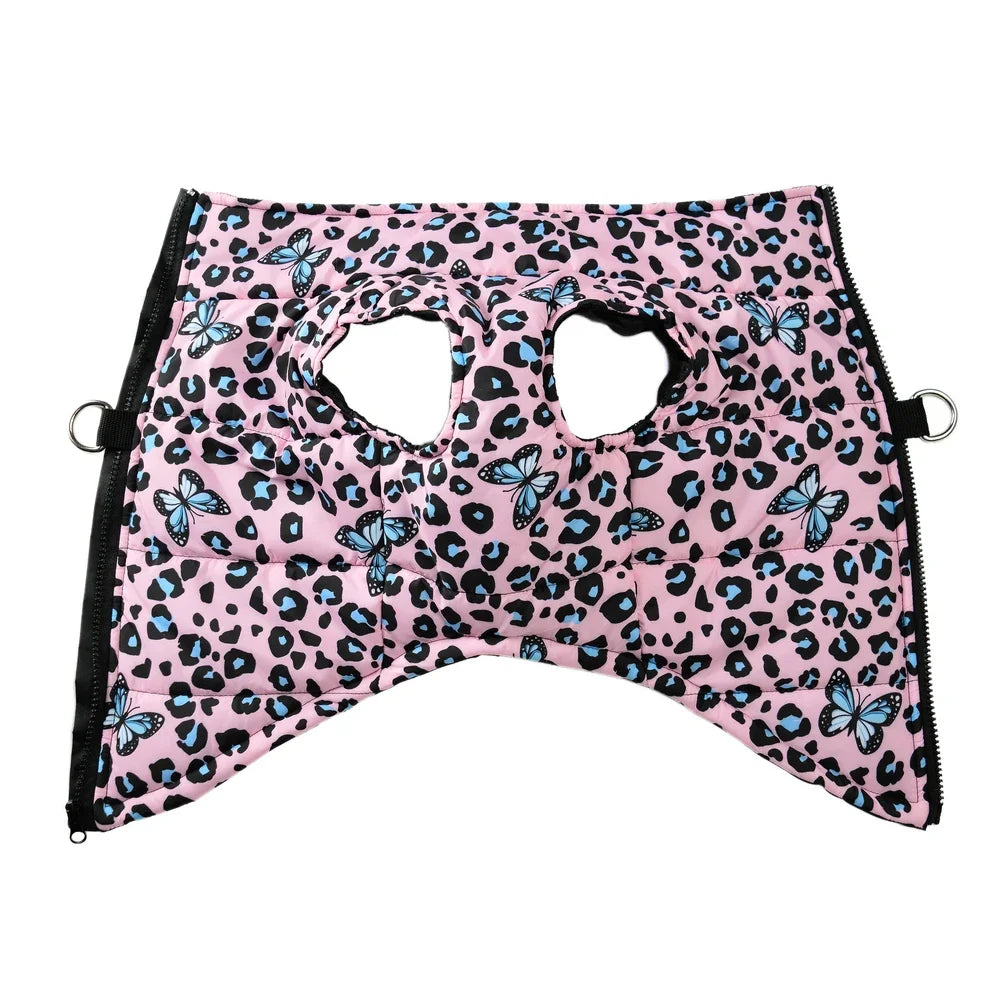Dog Jacket Winter Warm Clothes For Small Medium Dogs Cats Leopard