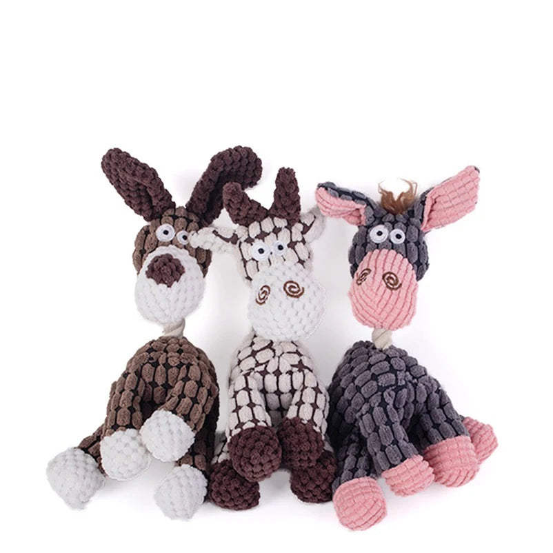 Hot new arrival pet cat dog sound toy cotton rope creative donkey