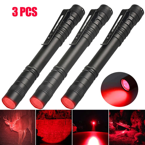 Mini Pen Light Flashlight Red/White/395nm Torch Penlight Flashlight