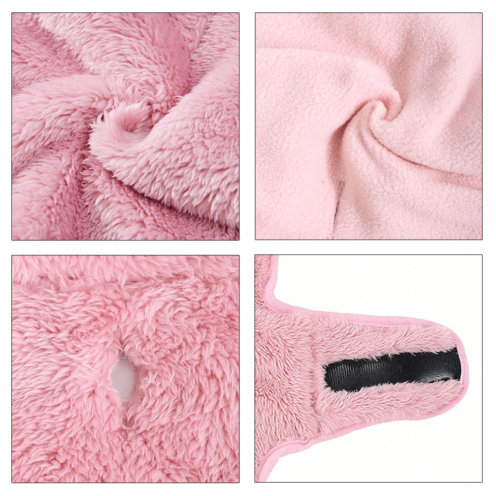 Cute Pet Jacket Coat Adjustable Soft High Neck Kitten Apparel