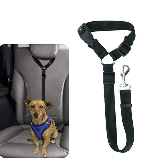1pc Pet Dog And Cat Seat Belt, Car Headrest Restraint, Adjustable