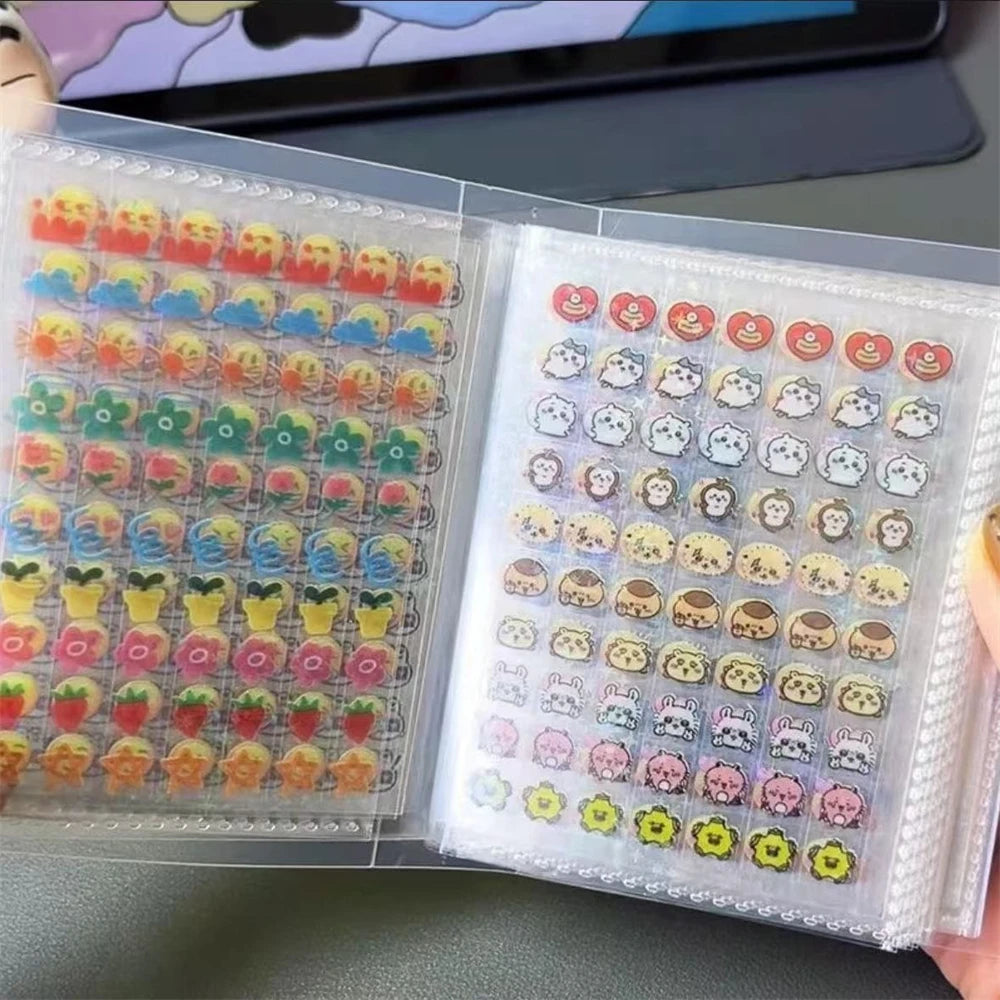 25Pcs 1750 Stickers MINI Cute emoji Cube Transparent Stickers PET DIY