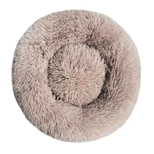 Round Dog Bed Winter Warm Cat Bed Plush Basket for Dog Washable Pet