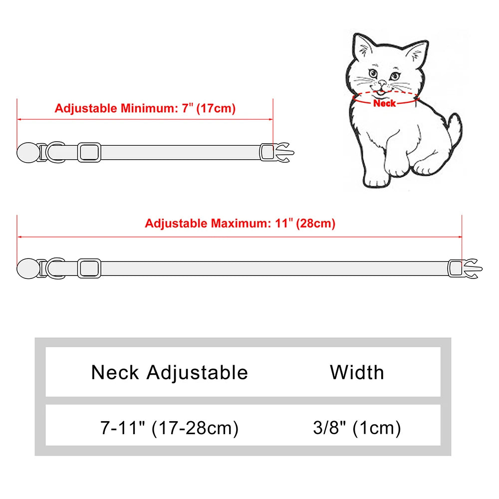 Cat Collar Free Personalized Kitten Collars Engraved Pet Puppy Name