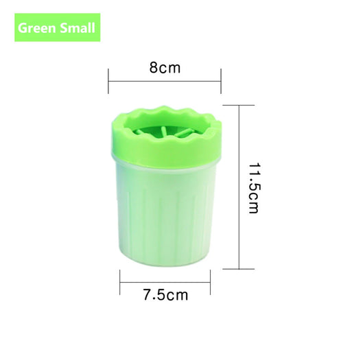 1Pc Pet Plastic Foot Wash Cup S L XL Large size silicone brush Dog cat