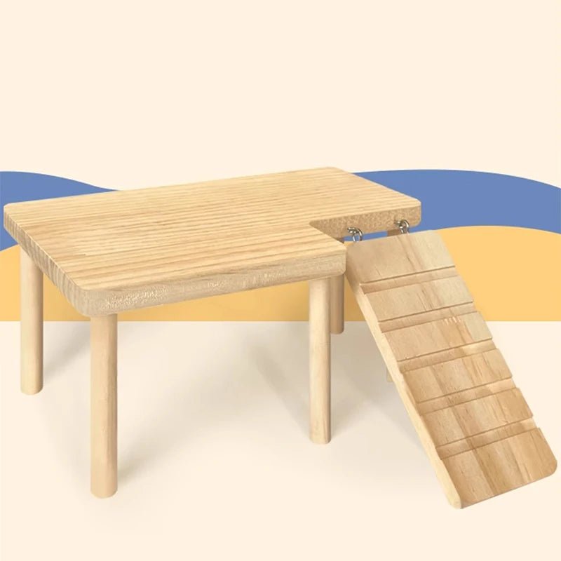 Hamster Wooden Ladder Platform Jumping Board Playground Hamster