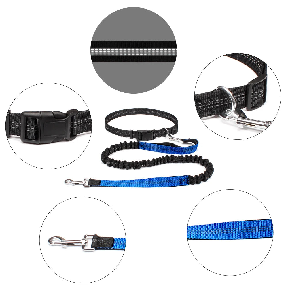 Hand Free Dog Leash for Pet Walking Running Jogging Adjustable Dog