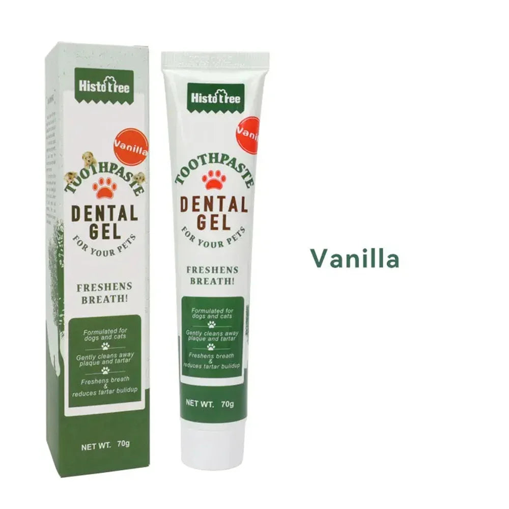 Pet Dog Tootpaste Cleaning Supplies Vanilla Beef Flavor Pet Cat Dog