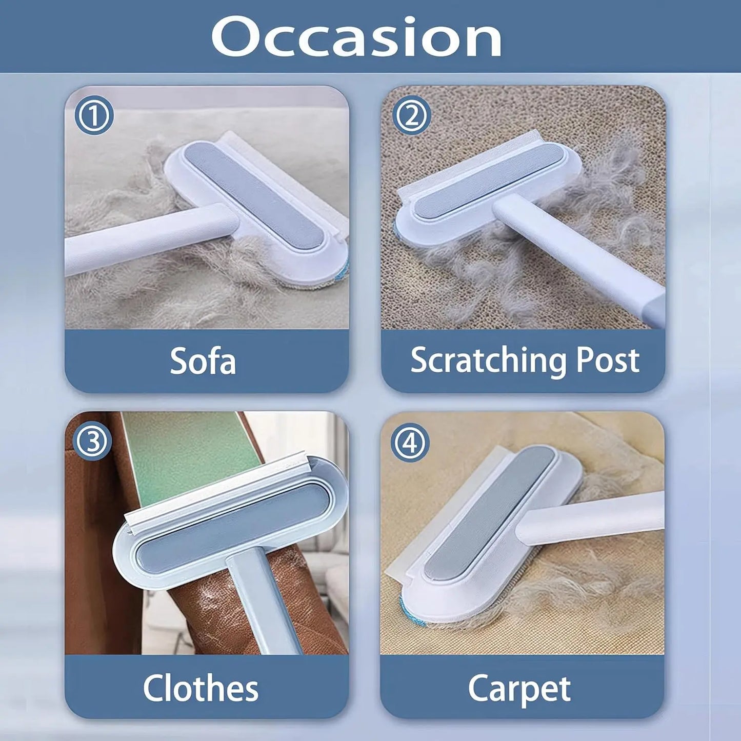Pet Hair Removal Tool 4-in-1 Hair Removal Furniture Cat Hair Remover
