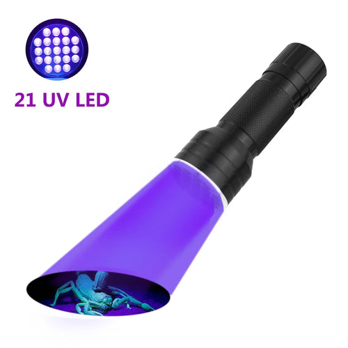12/21/51 LED Protable UV Flashlight Black Light 395 NM Ultraviolet