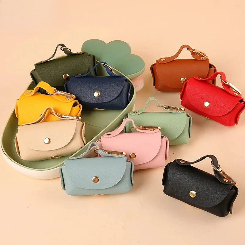 Portable Dog Poop Bag Organizer Stylish Pet Bag Holder Leather Pet