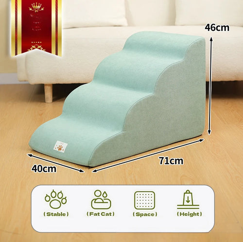 Pet 2/3 Step Stair Dog/Cat Ramp Ladder Memory Foam Sponge Dogs Sofa