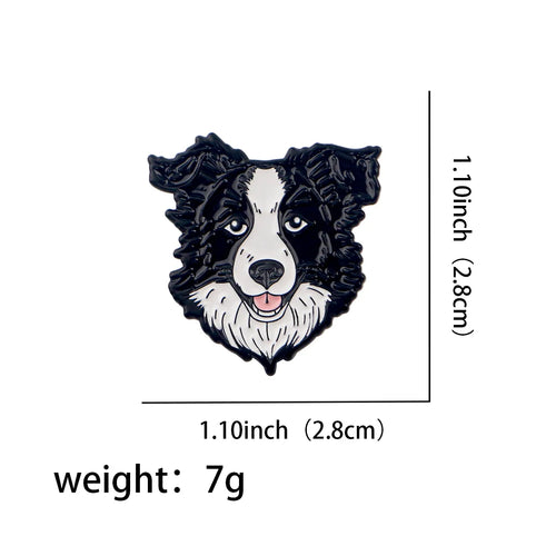 Cute Family Pet Dog Enamel Pins German Shepherd Husky French Bulldog