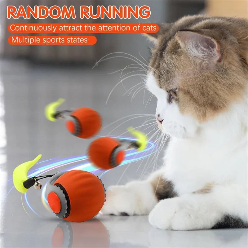 Smart Cat Toys Balls Automatic Interactive Pet Electric Rolling Teaser