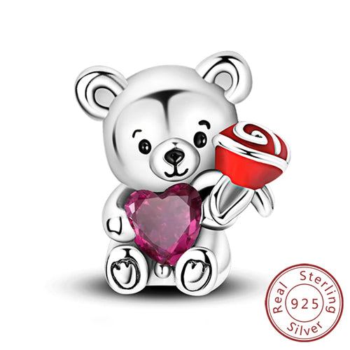 New 925 Sterling Silver Charm Beads Dog Cat Pets Pendant Fit Original