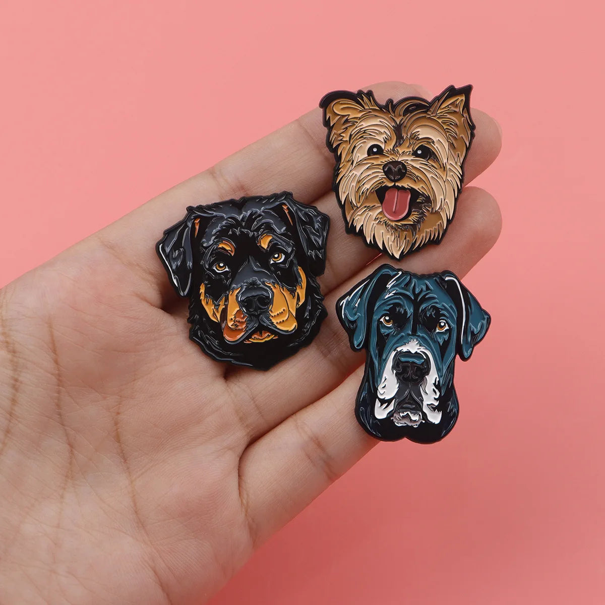 Cute Family Pet Dog Enamel Pins German Shepherd Husky French Bulldog