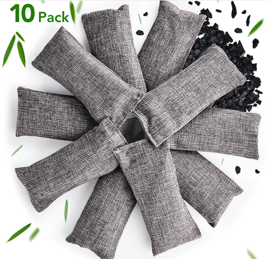 10pcs Bamboo Charcoal Bags Air Purification Activated Charcoal Bags
