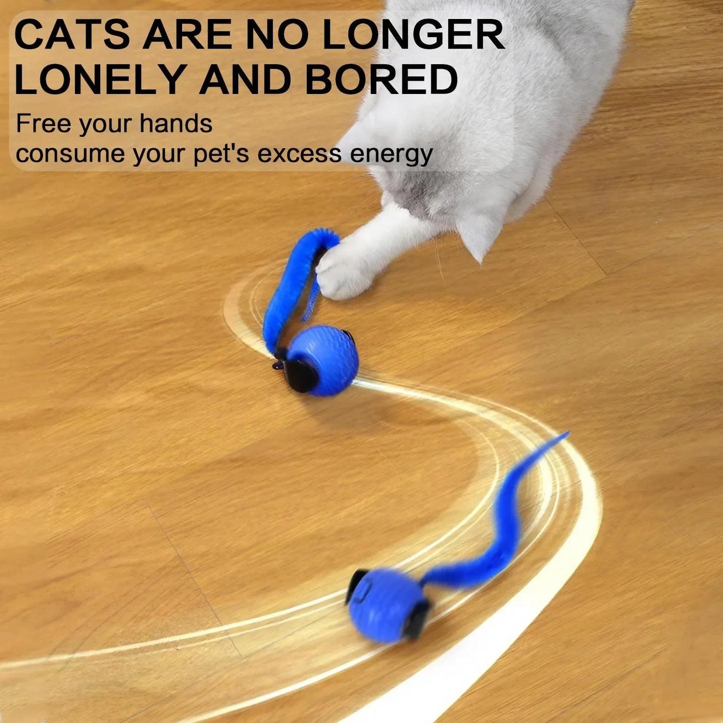 Automatic Rotating Smart LED Interactive Cat Teasing Ball Obstacle