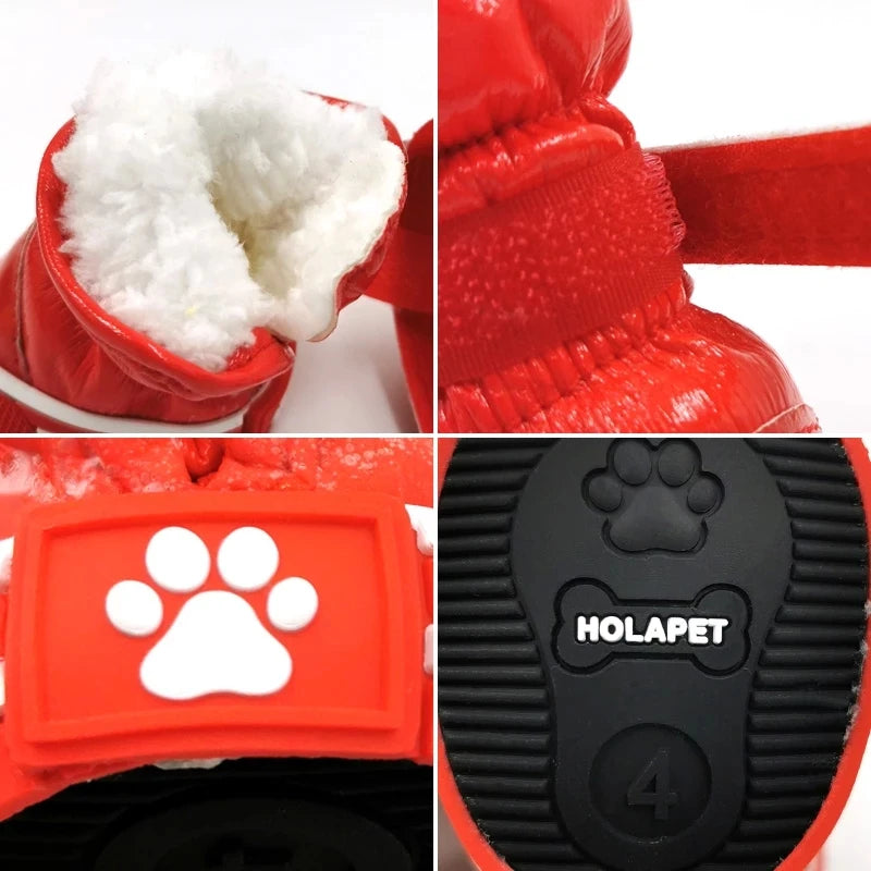 Waterproof Dog Shoes For Small Medium Dogs Cats Winter Warm Puppy Snow