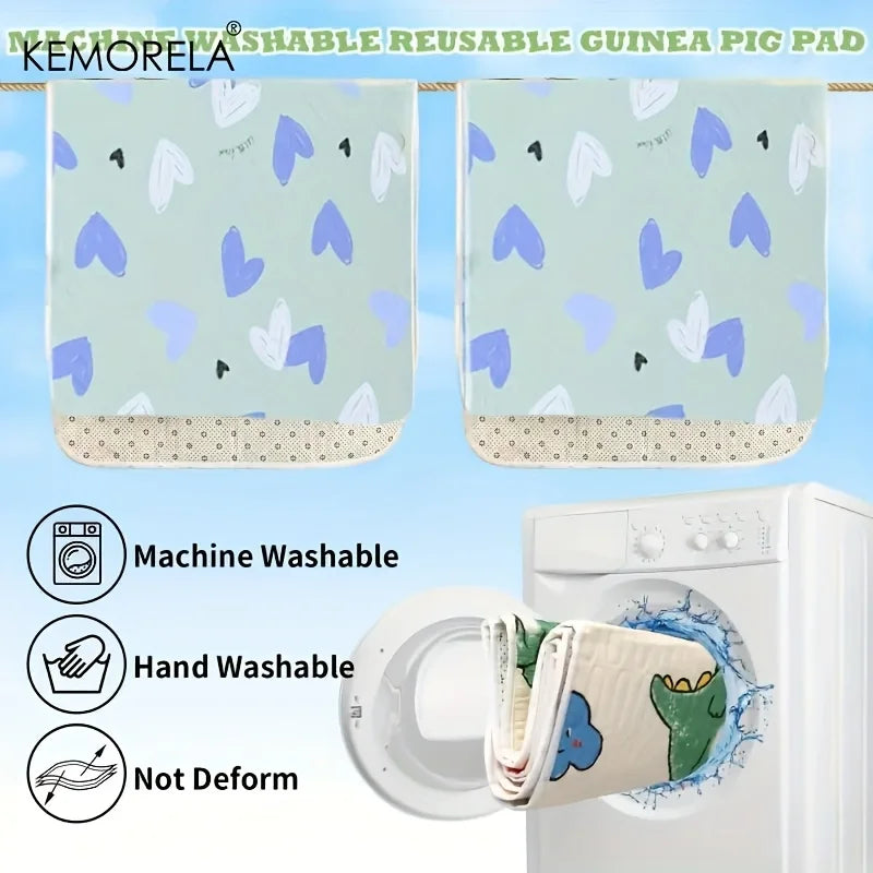 KEMORELA 1PC Washable Guinea Pig & Hamster Cage Mat - Super Absorbent