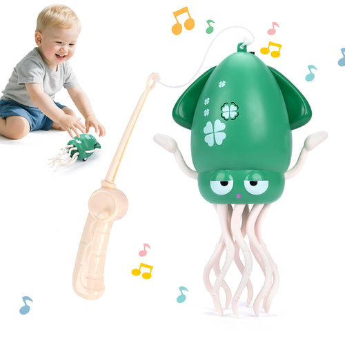 Electronic Dancing Squid Toys with Light&Music Funny Induction Lying
