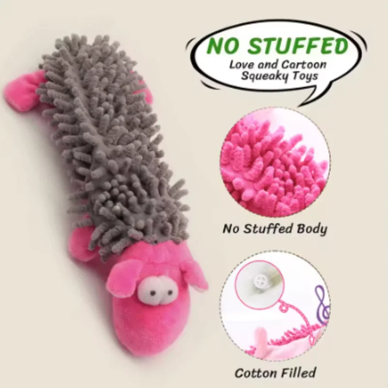 Durable Pet Dog Plush Toy for Small Breeds - Animal Shape Squeaky Chew