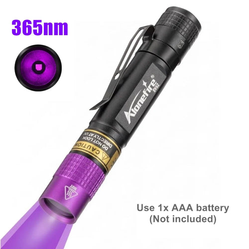 365/395nm Uv Flashlight Blacklight Mini Ultraviolet Torch Money Ore