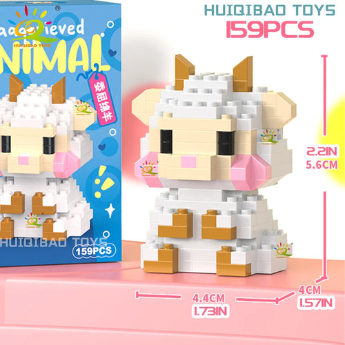 HUIQIBAO MINI Cute Pet Animal Penguin Model Building Block Micro Set