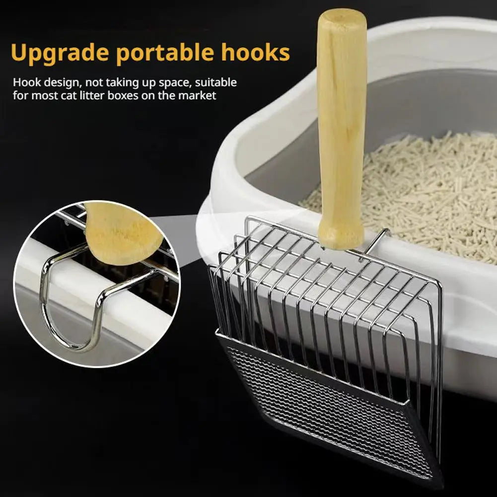 Dog Cat Clean Feces Supplies Stainless steel shovel Cat Litter Scoop