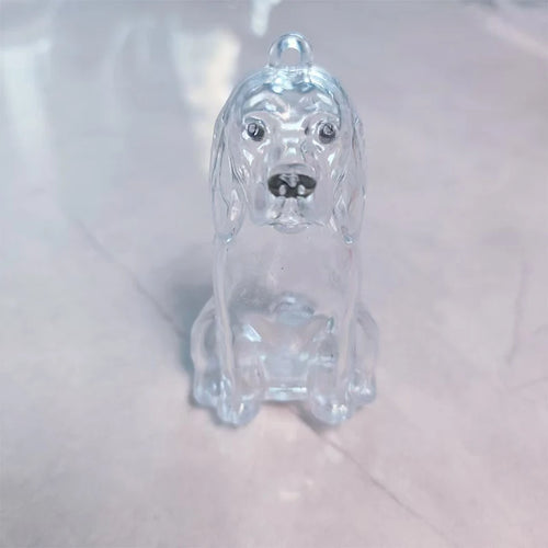 Cute Clear Puppy Hair Memorial DIY Pendant Keychain Decor Keepsake