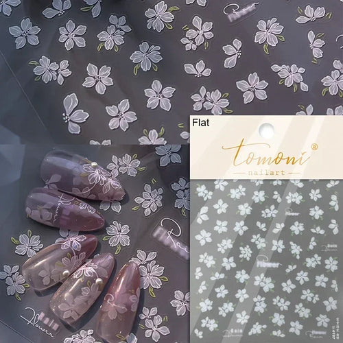 1piece 5D glass fragment nail sticker high quality stained glass