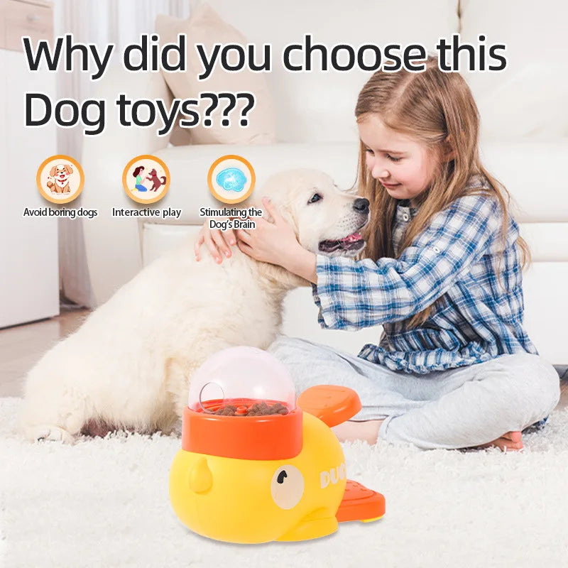 Little yellow duck pet leaking device pet interactive toys educational