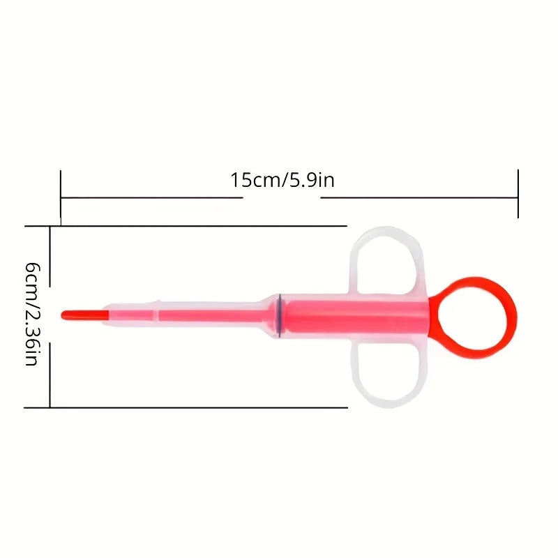 Pet Medicine Feeder Cat Tablet Syringe Feeder Soft Tip Dual Purpose