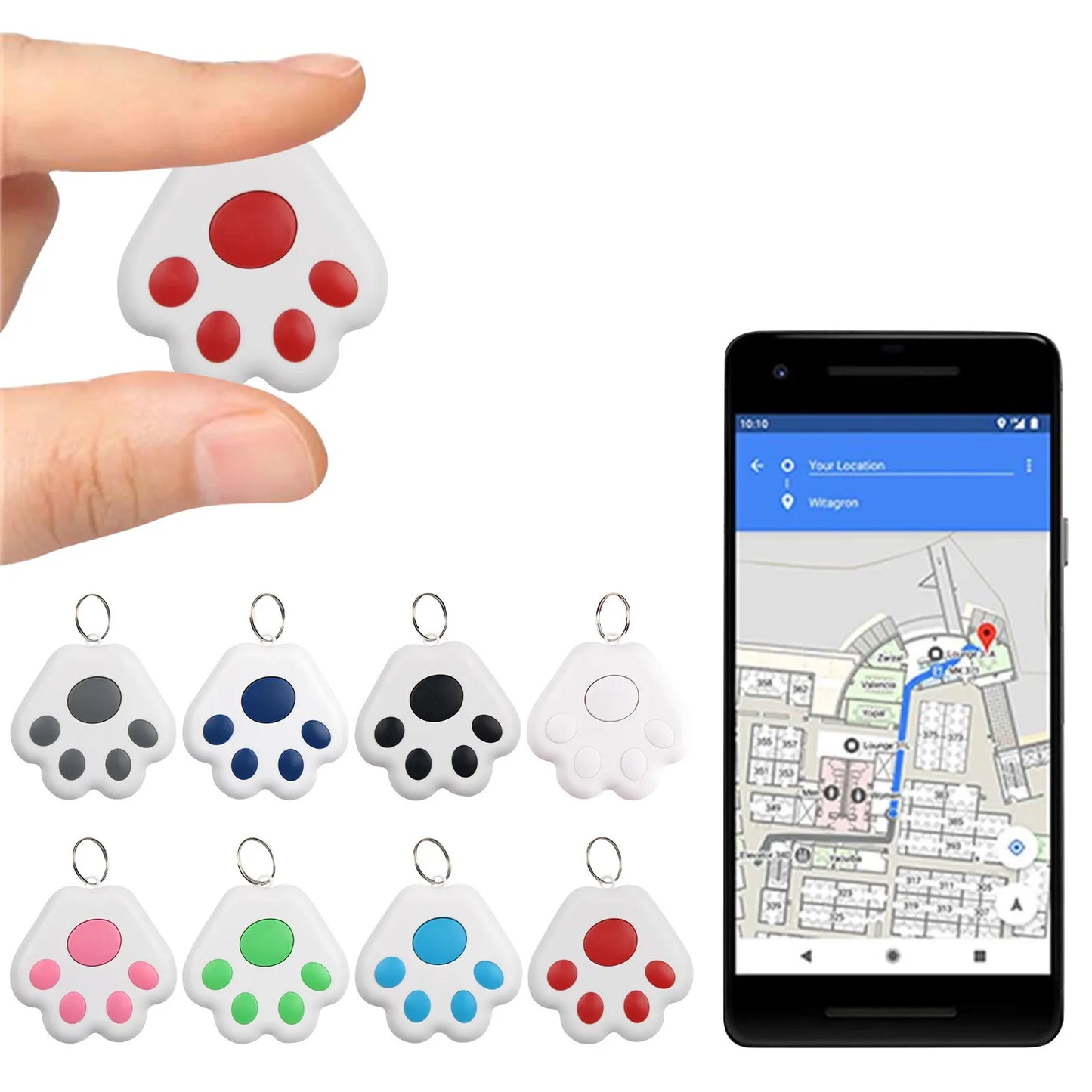 Mini GPS Tracker Bluetooth 5.0 Anti-Lost Device Pet Kids Bag Wallet