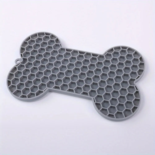 1PC Dog Slow Food Pad Bone Silicone Pet Licking Pad Mat Placemats Pet