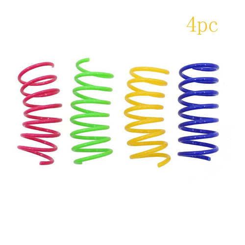Cat color plastic spring cat toy color spring jumping cat toy toy
