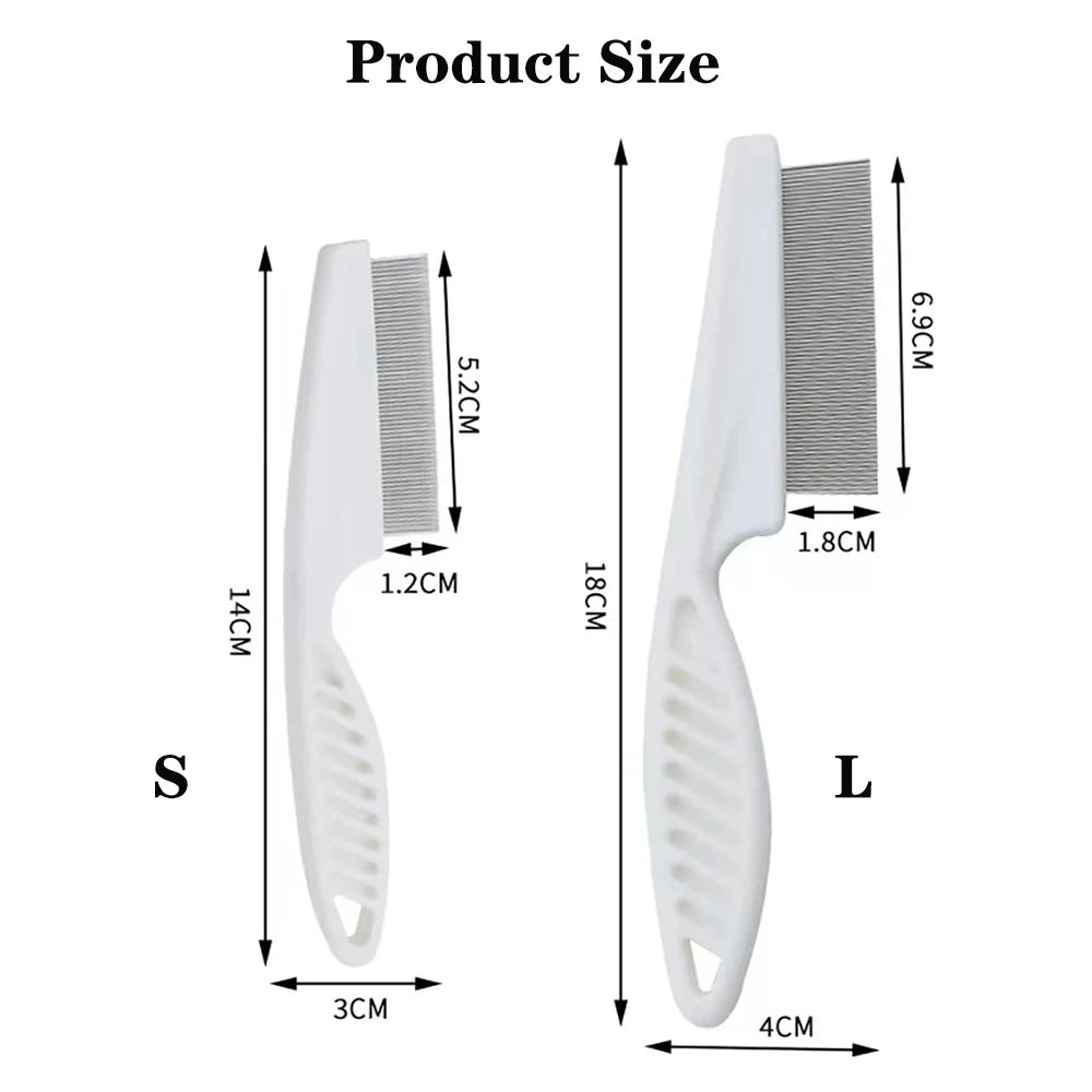 1Pcs Pet Flea Comb Cat/Dog Beauty Comb Stainless Steel Portable Pet