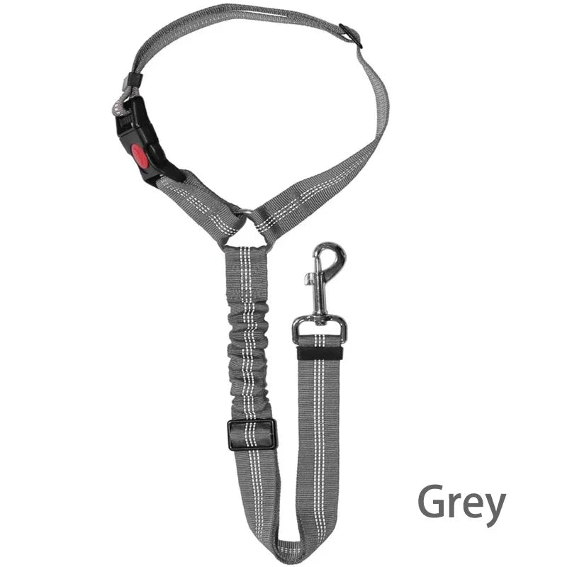 New Solid Two-in-one Pet Car Seat Belt Dog Harness Leash BackSeat