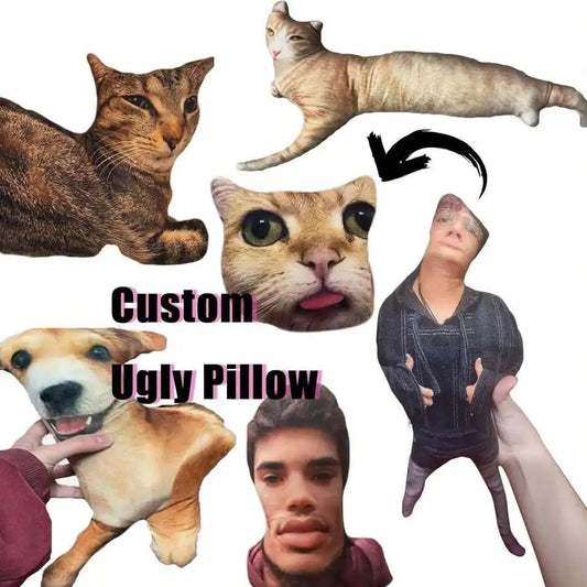 Portrait pet cat dog picture custom pillow for Christmas,