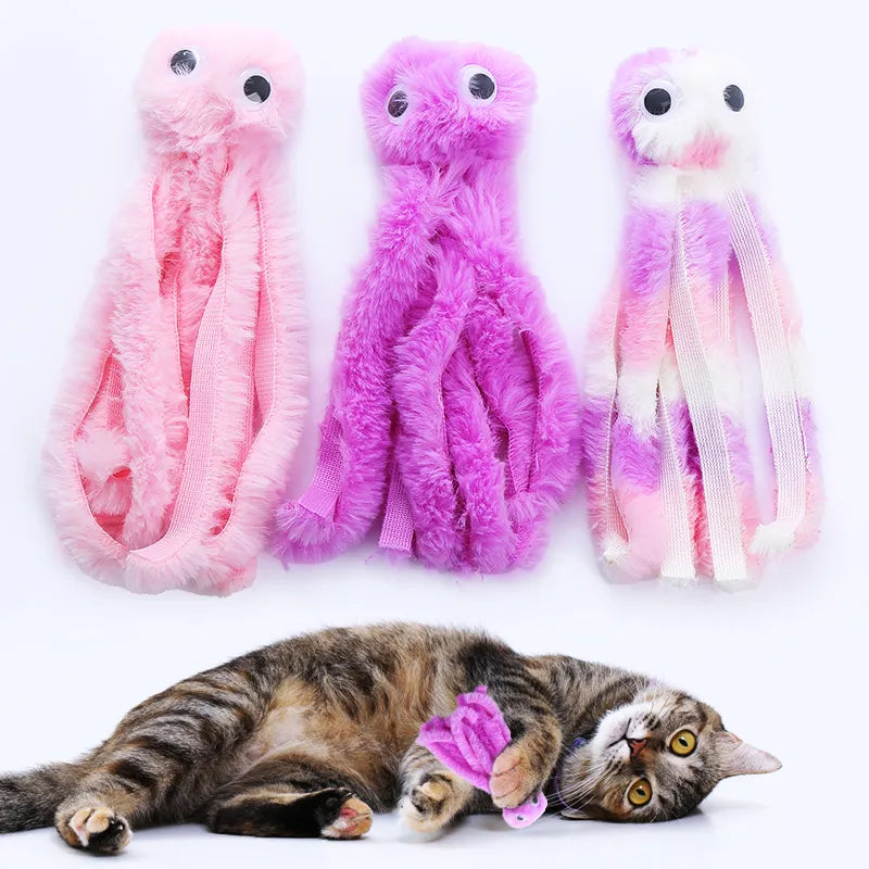 Cat toy Cute octopus plush toy bite resistant teeth interactive play