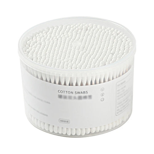 500PCS Disposable Cotton Swab Box With Double End Round Head For