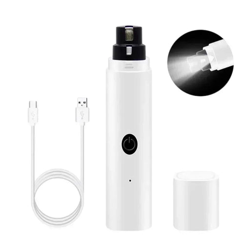 New Electric Dog Nail Clippers Rechargeable USB Charging LED Light