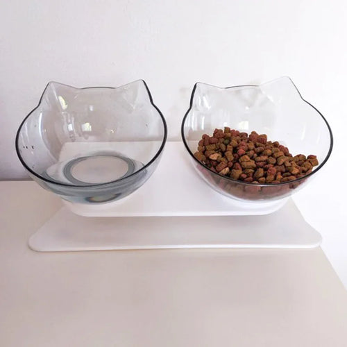 Non-Slip Double Cat Bowl Dog Bowl With Stand Pet Feeding Cat Water