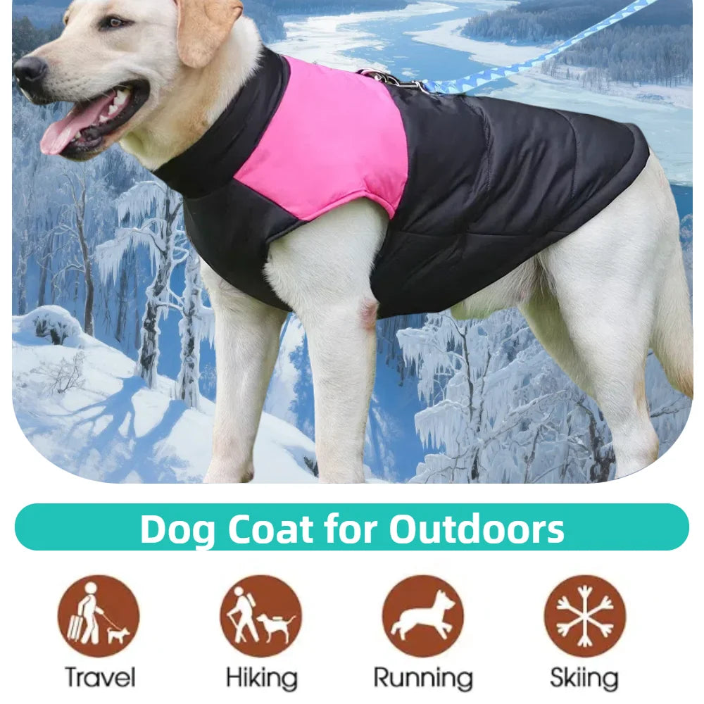 Winter Big Dog Clothes Waterproof Vest Jacket For Small Dogs Cats