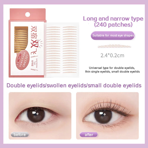 240 PCS Double Eyelid Stickers Natural Invisible And Long-lasting