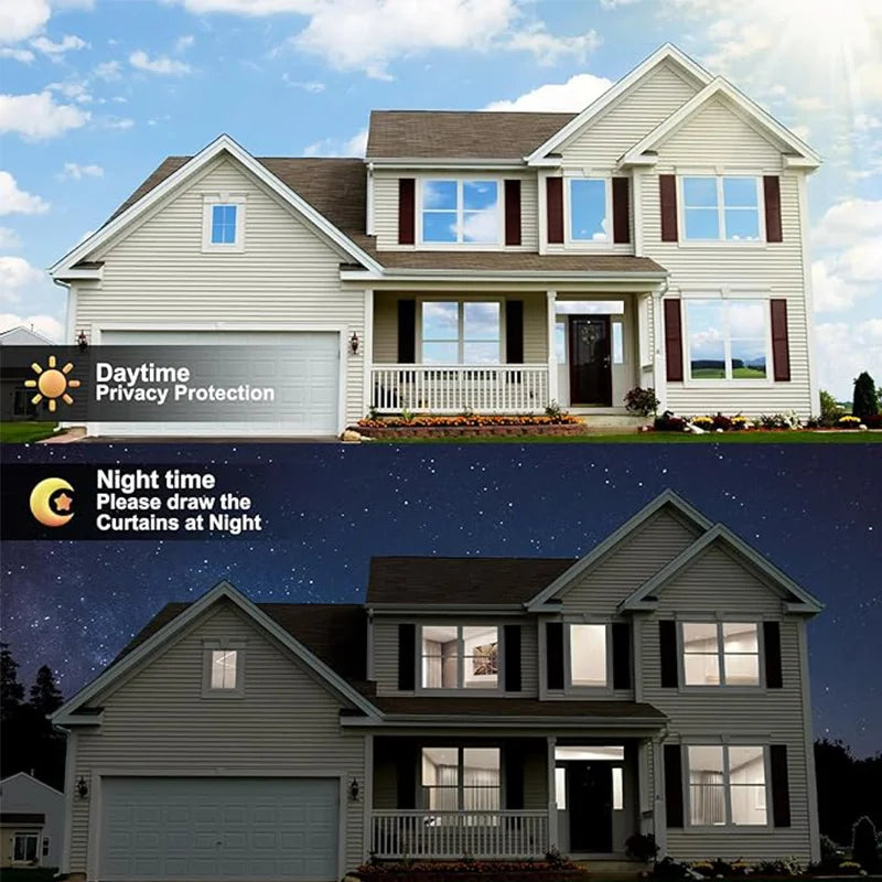 Window Privacy Film One Way Daytime Privacy Self-adhesive Vinyl Sun