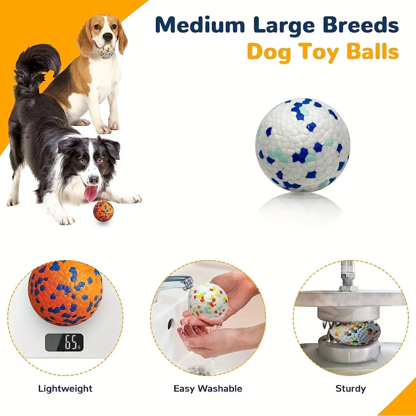1pc Dog Toy Durable Crew Ball Pet Grinding Teeth Toy For Dog
