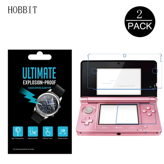 2PCS Explosion-proof Screen Protector For Nintendo 3DS HD Clear PET