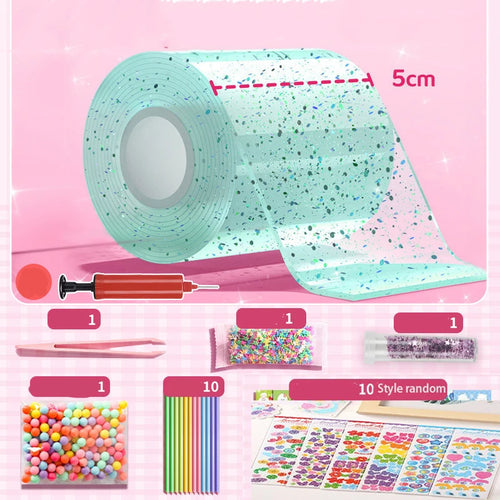 PET Nano Glue Kneading Music Blowing Bubble Full Set Of Nano Tape