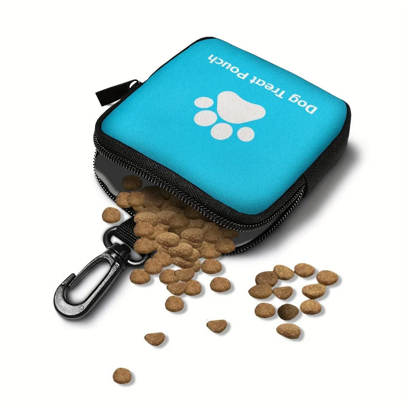 Waterproof Dog Paw Print Zipper Coin Purse Pet Treat Storage Bag for